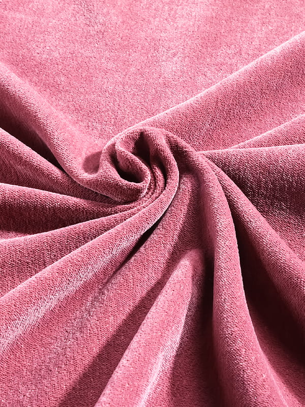 Plain soft recycled polyester chenille tela